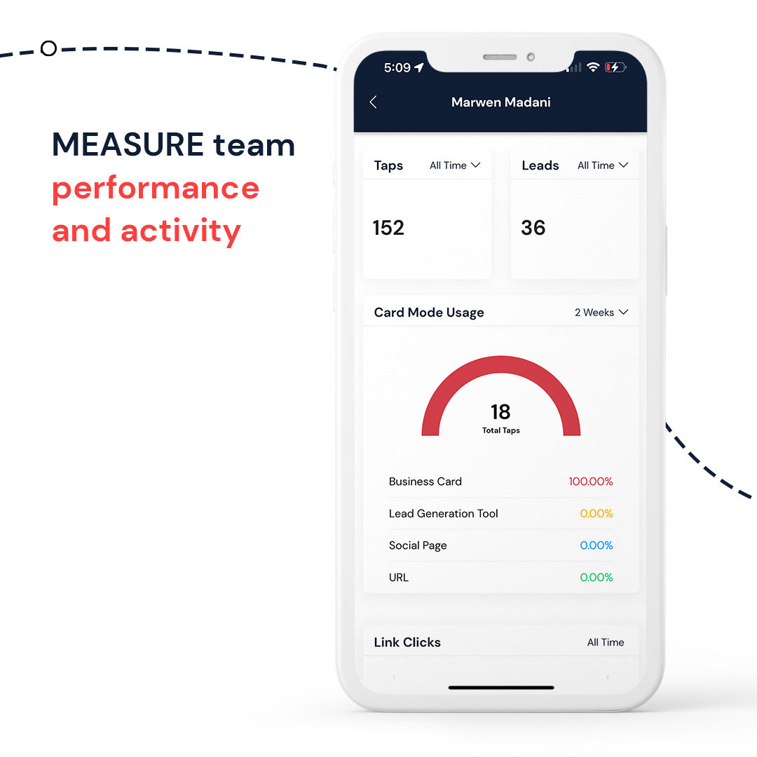 screenshot example of mobilo team leaderboard